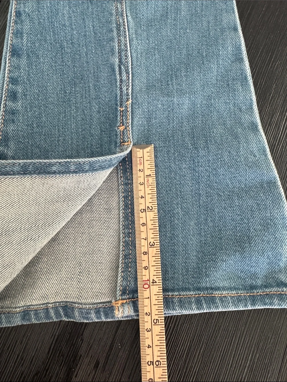 OshKosh B’gosh Flare Girls Jeans Adjustable Waist Light Wash Seam Bell Bottom 12